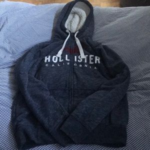 Hollister jacket with fleece undercoating
